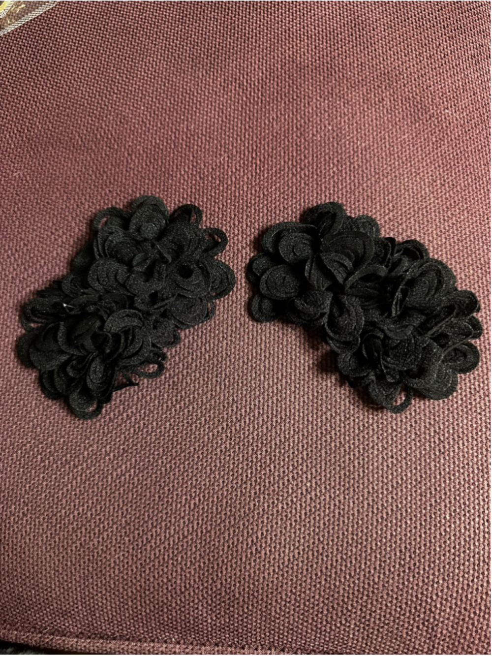 Black Floral Shoe Accessories